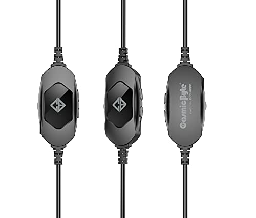 Image of Cosmic Byte Oberon 7.1 RGB Gaming Headset with Dual Input- USB and 3.5mm Jack, Detachable Microphone, 90 Rotatable Earcups (Black)