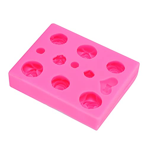 Mini molde de silicone rosa, moldes de doces para fondant, moldes de chocolate rosa, formato de rosa