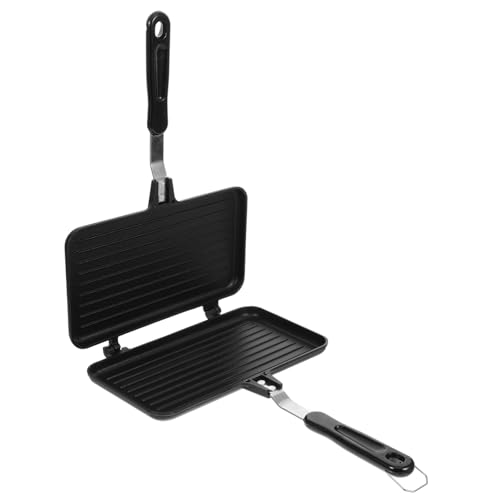 PRETYZOOM Non-stick Double-sided Sandwich Maker and Griddle Pan Multipurpose Cooking Tool for Breakfast Lunch and Design for Easy Storage