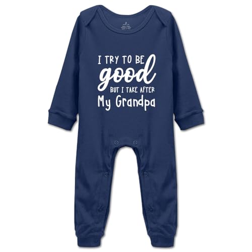 I Try To Be Good But I Take After My Grandpa Baby Bodysuit Funny Infant Clothes