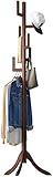 Vriccc Coat Rack Freestanding, Bamboo Cactus Coat Stand, Adjustable Height Wooden Coat Tree with 6 H