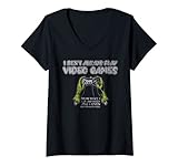 Effet vieilli. Femme Les joueurs vidéo ne jouent pas toujours aux jeux vidéo Zombie Hands T-Shirt avec Col en V