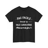 t shirt noir homme col v Taille unisexe : Disponible de S à 3XL, adapté à toutes les morphologies.