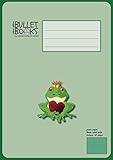 Dyslexia, Visual Stress Tinted Special Education School Exercise Books for Writing – ruled with margin – coloured paper green frog prince: A4 format, anti shadow paper for stressless writing