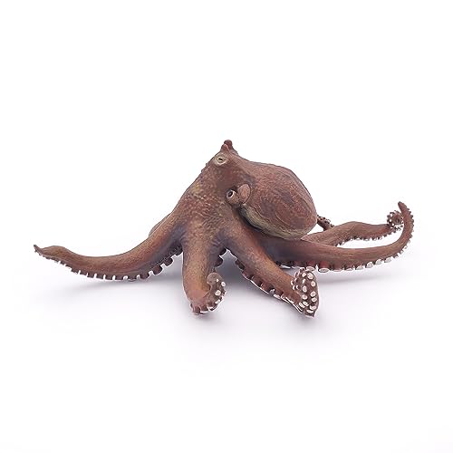 Papo - Krake Figur - Spielzeug für Kinder ab 3 Jahren - Handbemalter Oktopus aus Kunststoff - Realistische Meereswelt-Figur mit Tentakeln und Saugnäpfen - 56013, T.Única