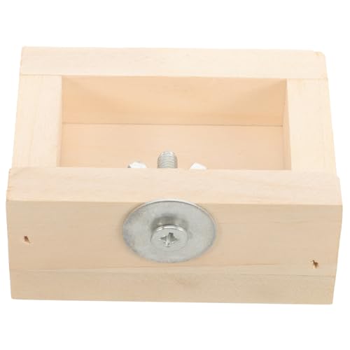 BESPORTBLE Cuencos de Conejito de Madera Comedero de Madera Alimentador de Madera para roedores Hamaca alimentador de heno Guisante Neto Suministro de hámster Plato pequeño de Comida de Pollo