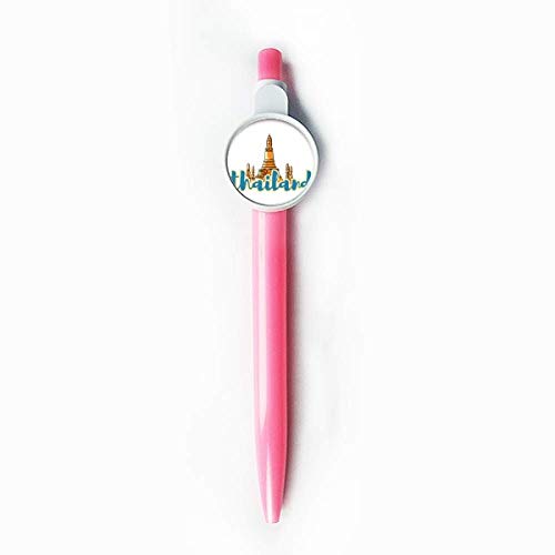 Stylo à bille rétractable bleu illustration de la Thaïlande Wat Haw Pha Kaew pour bureau