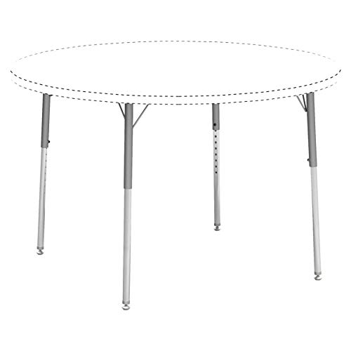 Lorell Classroom Activity Table Standard Height Adjustable Kit Leg, Chrome, Silver Mist