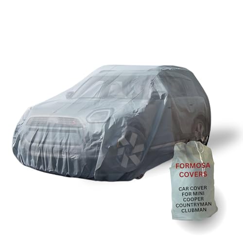 Formosa Covers Car Cover for Mini Cooper Countryman, Paceman, and Clubman | 3-Layers Breathable Polypropylene | UV, Heat, Rain, and Dust Protection | Snug Fit with Elastic Strong Grommets 177