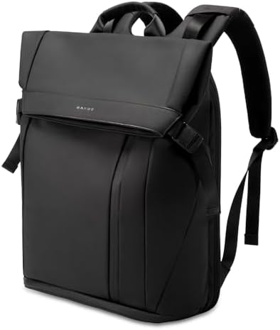 BG FUTURE AESTHETICS Rucksack, große Reise Roll Top Rucksack mit Schuhfach wasserdicht Anti-Diebstahl Tasche Wandern Camping College Arbeit, schwarz, L