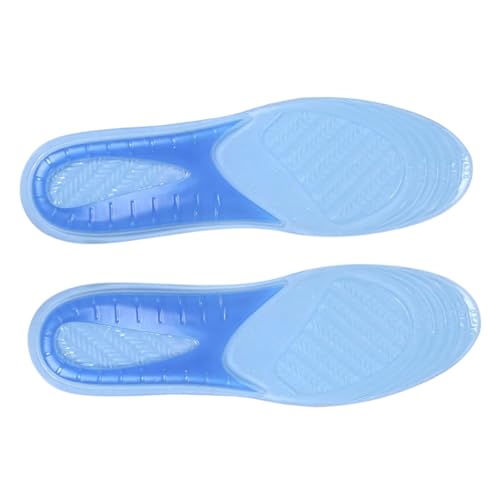 GRADENEVE Gel Einlegesohlen Sport Einlegesohlen Verdickt Atmungsaktiv Schweißabsorbierend Rutschfest Zuschneidbar Für Männer Frauen Lauf Und Sportschuhe Blau Größe 35-42