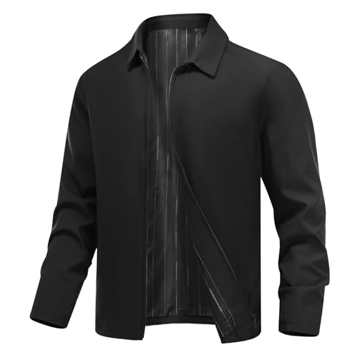 Allthemen Blouson Homme mi Saison Casual Bomber Jacket Léger Zip Veste Manches Longues Business...