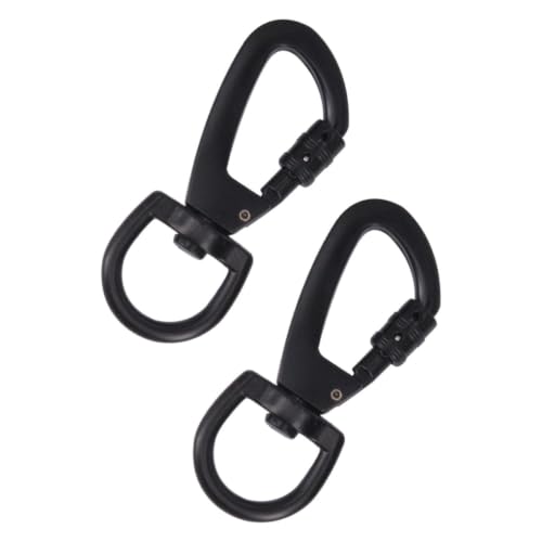 2pcs Black Zinc Alloy Dog Leash Buckle Keychain Clip for Key Rings