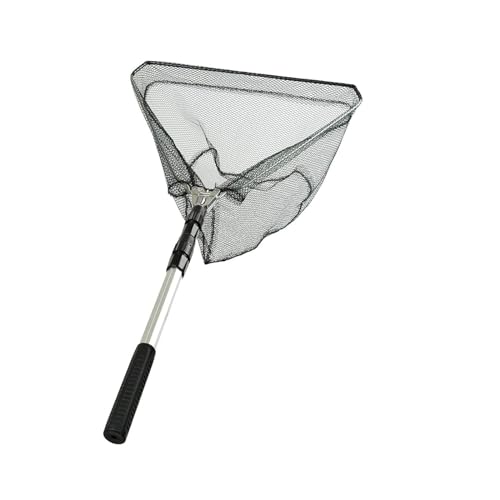 Foldable Fishing Net,Lightweight, Portable, Retractable, Suitable for Trout and Bass Fishing, Aluminum Alloy Handle,Durable Nylon Net for Safe Fishing or Release, Length 21 inches,Special Fishing Net