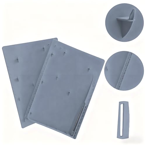 Hard ABS Replacement Faceplate for PS5 Disc Edition Panels Case Cover Shell Skin Fit for PS5 Console (CD-ROM) Accessories - Shockproof, Anti-Scratch & Dustproof Faceplate (Grey) by Megadream - Image 8