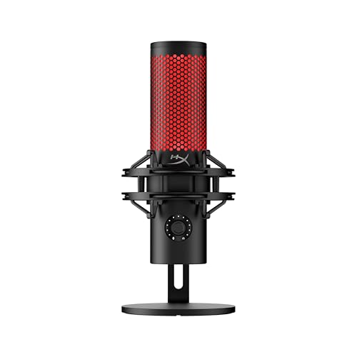 HyperX QuadCast 2, Microphone USB à condensateur pour Gaming/Streaming/Podcast, 4 directivités, Commandes intégrées, éclairage LED, Support Anti Choc...