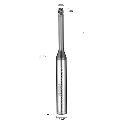 Image of Tools Ball Nose Carbide End Mill, Long Reach and Stub Flute.Special Designed for Deep Cavity Profiling, MAH Coating, CNC Cutting Tools 4 Flute,1 /4 inch Shank,Inch Size (.375(1 /4) inch, 2pcs)