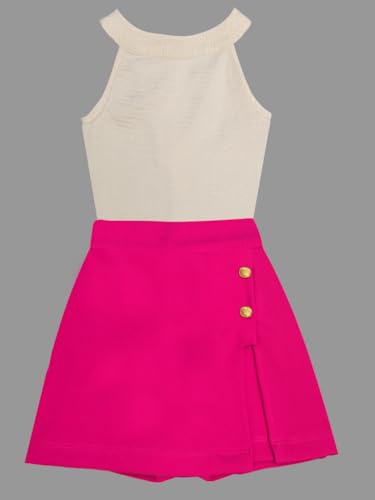 Image of A.T.U.N. (ALL THINGS UBER NICE) Girls Tank Top and Skort Set | Stylish Sleeveless 2 Piece Outfit Set for Kids | Comfortable Soft Fabric Clothing Set for Girls
