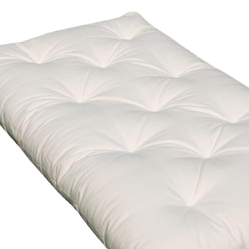 Image of Gaialoop Cotton Mattress - Handmade Ogranic Cotton Floor Mattress | Mattress Single Bed 4x6 | Gadda (Organic White Cotton, 04 x 06 FT)
