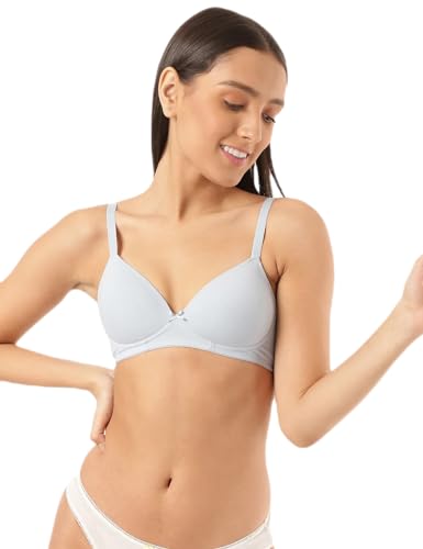 Image of Marks & Spencer Womens Cotton Mix Plain Sweetheart Neck Bra T33 3208K Soft Blue 38