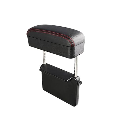 Boîte d'accoudoir de véhicule universel avec repose-bras réglable et organisateur de console noire