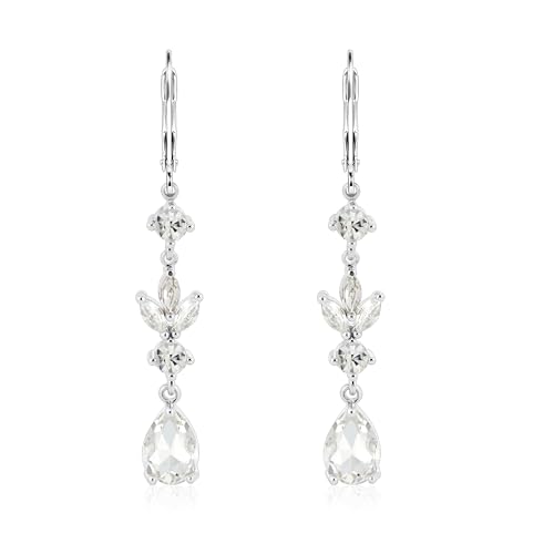 ALEXCRAFT Ohrringe Silber 925 Hängend Post Sterling Ohrhänger Lang Leverback Silver Earrings 925 Dangle Damen Ohrringe Hängend Zirkonia Vintage Elegante Für Frauen Glitzer Boho Strass ALEXCRAFT Ohrringe Silber 925 Hängend Post Sterling Ohrhänger Lang Leverback Silver Earrings 925 Dangle Damen Ohrringe Hängend Zirkonia Vintage Elegante Für Frauen Glitzer Boho Strass