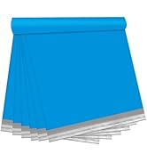 TRAEKESYI Blue Poly Mailers 12X15.5 50 Pack, Strong Adhesive Shipping Envelopes for Clothing/Shir...