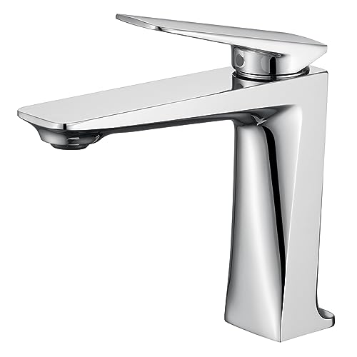 Mitigeur de lavabo de salle de bains laiton entretien facile - 2