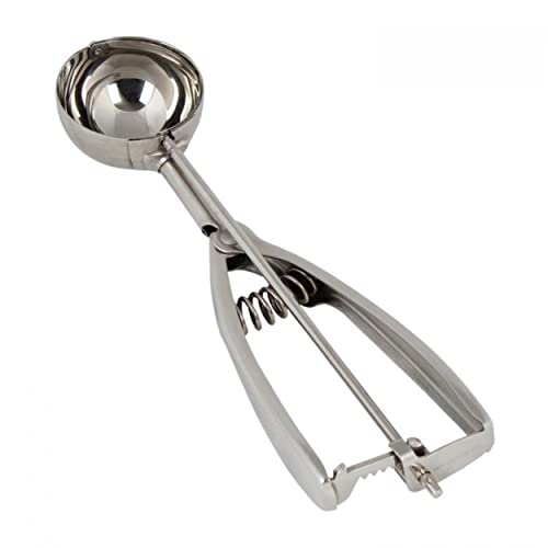 TrueCraftware- 1-3/4 oz Portion Scoop Disher No. 24 Scoop with Twin Grip Handle Stainless Steel- Ice Cream Scoops Cookie Scooper Baking Scoops For Portion Control Scoops Cookie Dough Batter