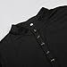 Mens Kaftan Thobe Cotton Linen Muslim Tunic Shirt Long Sleeve Stand Collar Button Up Robe Casual Dress Gown Arabic Clothing 01 Black Medium