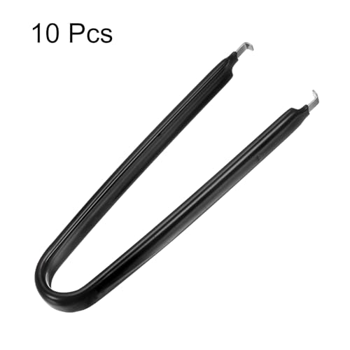 Image of HARFINGTON 10Pcs IC Chip Extractor IC U Shape Puller Stainless Steel with Insulated Vinyl Grip Motherboard Circuit Board Component Puller Chip Extractor for PCB Removal Tool, Black