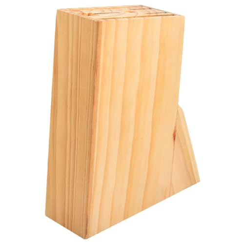 BRIGHTFUFU Countertop Knife Rack Utensil Organizer for Kitchen Butcher Block Stand Easy Access Knife Cutter Storage