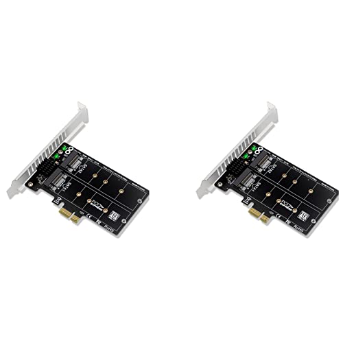Adaptateur M2 SATA vers PCIE X1 PH58 double disque splitter SSD NGFF carte extension
