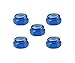 Integy RC Model SQ-SGE-14BY Square R/C 4mm Aluminum Lock Nuts (Blue) 5 pcs.