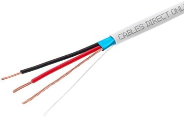 500ft White 22/2 Security Alarm Wire Cable - CCA Stranded For Digital/IP Cameras & Home Systems
