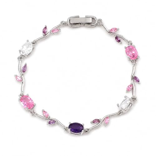 Image of Fairy Bloom Tulip Bracelet for Women - Alloy Floral Charm Bracelet