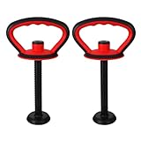 Happyyami 2 Piezas Kit para Fitness con Mango Ajustable para Kettlebell Base y Tuerca para Entrenamiento de Fuerza Casa y Gimnasio Accesorio Modular para Ejercicios de Tren Superior