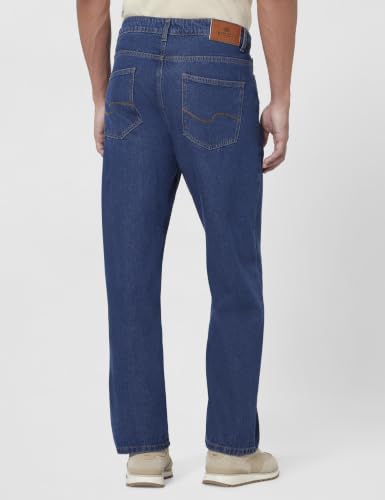 Image of Amazon Brand - Symbol Men 100% Cotton Relaxed Straight Fit Jeans | Casual Denim | Available in Plus Sizes