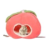 Design unique en forme de fruit : il est très mignon et sale. Vous allez adorer dormir ou jouer dedans. Maison pour hamster au design unique de fruits, vous pouvez accrocher ce nid pour hamster pour offrir à votre petit animal un endroit privé pour dormir.