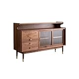 AERTSDFGT Mueble Buffet Moderno Aparador de Cocina y Comedor Nogal Negro, Almacenamiento japonés, Mesa Entrada Moderna for el hogar, Mueble Decorativo