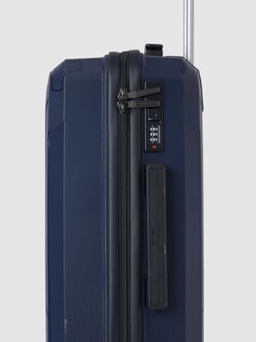 Image of Wildcraft Safara Mercury Hard Trolley Large Luggage | Durable Polycarbonate Shell | 360 Spinner Wheels | Telescopic Handle | Lightweight Check-in Travel Suitcase, Navy