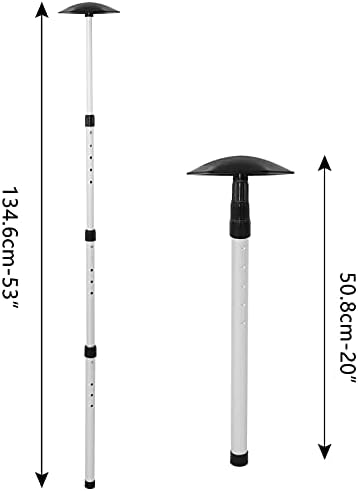 BQKOZFIN Golf Travel Bag Support Rod, Height Adjustment Golf Club Stiff Arm, Flexible Golf Club Travel Support Protection Stick Bar, Silver