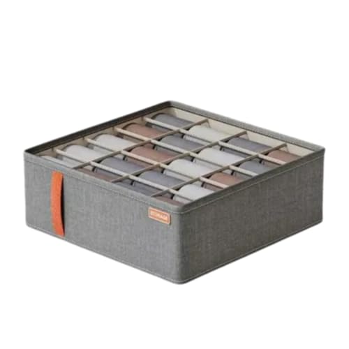 Caixa Organizadora de Gavetas com 20 Divisórias para Meias, Cuecas, Calcinhas, Roupas Íntimas, Gravatas e Acessórios – Organizador Dobrável com Zíper - NRSHOP