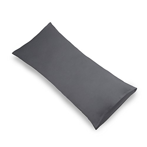 Yaroo Body Pillow Cover-4 Sizes(21X48 21X54 21X60 21X72) And 10 Colors,Only Cover No Insert,Envelope Closure,100% Cotton,Dark Gray #TOP2