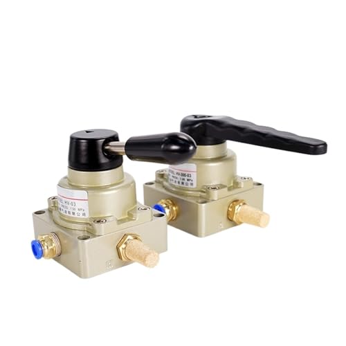 Vanne rotative HV 04 W 6mm commande manuelle à 3 positions 4 voies - 4