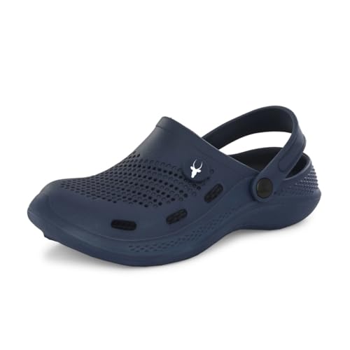 Image of Hirolas Men's Fluffy Black Eva Cushioned Strap Clogs