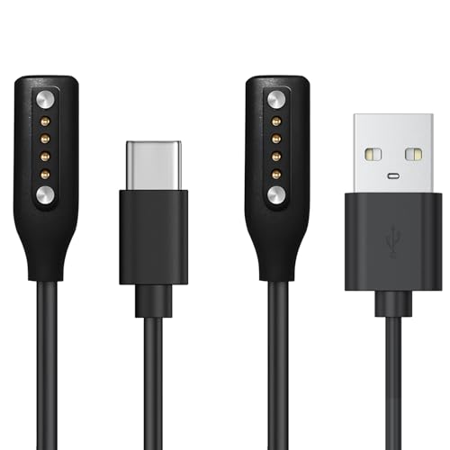 Vanjua [2 Pack] for Bose Frames Smart Glasses Charger Cable, Magnetic Replacement Charging Cable Cord Compatible with Frames Alto/Rondo/Soprano/Tenor Audio Sunglasses, 2.6FT/80cm