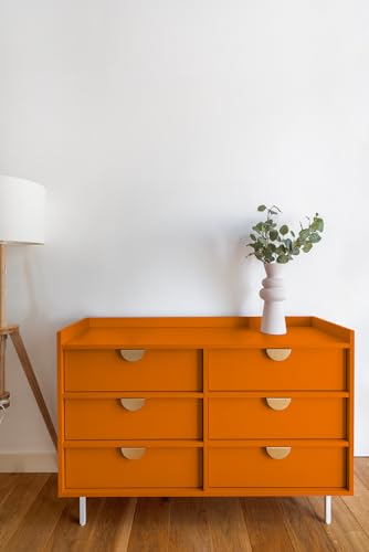 Color Care Spray Paint – 4 pack of 12 oz. cans, Oil Enamel, Rust Resistant, Quick Drying, No Drip Formula for Wood, Metal, Plastic, Masonry, Indoor & Outdoor Use (Orange)