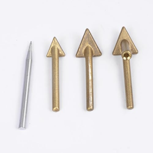 Image of 4PCS Plastic Welding Replacement Tips, Soldering Iron Gun Tips, Triangular Copper Head Welder Accessories for Car Bumper Repair