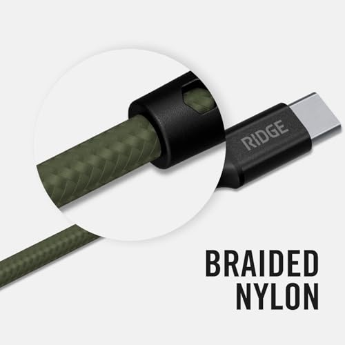 Image of Ridge 45W Charger for Power Bank, Dual USB-C Ports, Laptop-Grade Power with Complete Cable Kit Included - Matte Olive